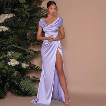 LORIE Alyvinė Šalis Suknelės Moterims Vakarą Užsakymą Rūbeliai De Soirée Elegantiškas Undinė Sexy V Kaklo, Kojų Ritininės Prom Vestidos De Fiesta 2022