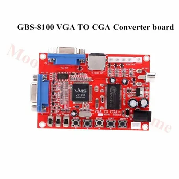 Nemokamas pristatymas GBS-8100 VGA Į CGA 5 PIN RGBS/CVBS/S-VIDEO/AV video converter valdybos CRT monitorius konverteris valdybos žaidimo mašina