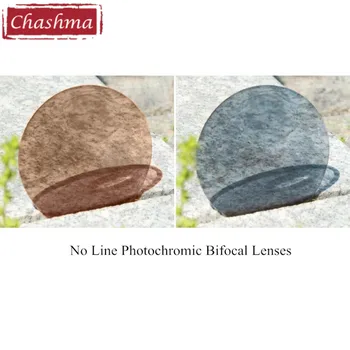 Chashma Nr. Linijos Perėjimas Bifocal Lęšiai Atspalviu Spalvos, Apvalios ir Plokščios Formos Photochromic Bifocal Optiniai Lęšiai, Akių
