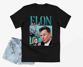 Elon Musk, Duoklė Marškinėliai Tee Juokinga Piktogramą Meme Legenda 80 90'S Retro Tesla Medvilnės Marškinėlius Hip-Hop Tees Harajuku Streetwear
