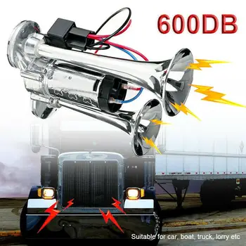600db 12v Dual Trimitai Super Garsiai Automobilių Elektros Ragų Sunkvežimių Valtis Traukinio Garsiakalbis