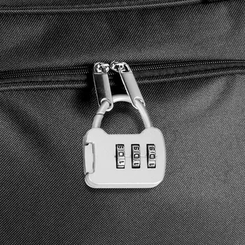 3 Skaitmenų Kodo Kombinacija, Apsauga Slaptažodžiu Nešiojamų Kelionių Mini Cinko Sunkiu Bagažu Atveju, Security Lock Kuprinė Lock Spynos