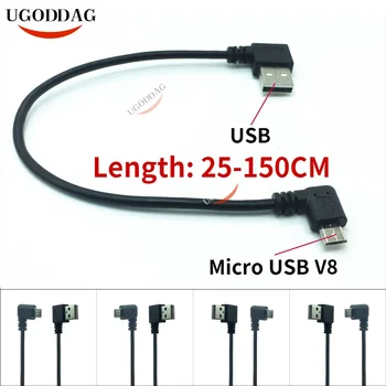 25CM Micro USB Kabelis B Male, stačiu Kampu Duomenis, Sinchronizuoti ir Įkrauti 