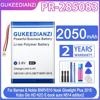 GUKEEDIANZI Baterija PR-285083 2050mAh Barnes & Noble BNRV510 Užkampis Glowlight Plius 2015 Kobo Glo HD H2O Baterijas + Nemokamas Įrankiai
