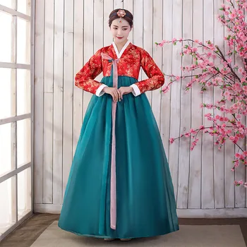 Naujus moteriškus Tradicinio korėjiečių Hanbok Suknelė korėjos Liaudies Etape Kostiumas Korėjos Tradicinių Kostiumų Hanbok korėjos Suknelė SL2062