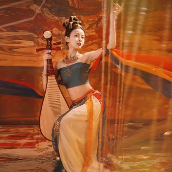 2023 klasikinio šokio kinų stiliaus hanfu šokių suknelė cosplay dunhuang skraidymas princesė hanfu veiklos suknelė g41 0
