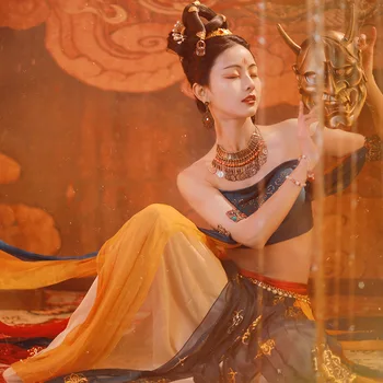 2023 klasikinio šokio kinų stiliaus hanfu šokių suknelė cosplay dunhuang skraidymas princesė hanfu veiklos suknelė g41 1