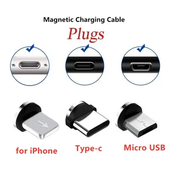 Magnetinio Kabelio Kištuko Tipas C Micro USB C Žvakės Greito Įkrovimo Adapteris Telefono 
