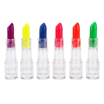 Neon UV Lūpų Šalis Makiažas Kostiumas Etape Baras Klubo Švyti UV Lempos Lūpų dažai, 6 Spalvos/Pak Lempos UV Lūpų B03E