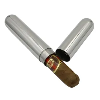 Nešiojamų Nerūdijantis Plienas, Cigarų Vamzdis Išskirtinį Poliruoti Cigarų Atveju Vienas Vamzdis Saugojimo Vamzdis