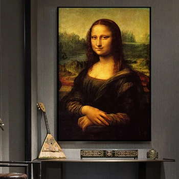 Juokinga Mona Lisa Meno Tapybos Drobės Plakato Spausdinimas Nešiojamą Tualetinio Popieriaus Vonia Rankšluostį Sienos Meno Nuotrauką Kambarį Namų Dekoro