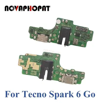 Novaphopat Originalą Tecno Kibirkštis 6 eiti USB Doko Įkrovimo lizdas Prijungti Įkroviklį, Ausines Audio jungtis Mikrofonas Flex Kabelis Valdyba 0