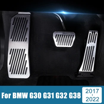 Aliuminio Automobilio Akceleratoriaus, Stabdžių Pedalai Padengti Kojoms Pedalų Apdaila Atveju, Trinkelės, Tinka BMW 5 6 Serijos G30 G31 G38 GT G32 Priedai