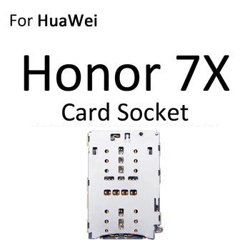 Sim Kortelės Plokštelės Laikiklį, Adapteris Micro SD Reader Lizdo Jungties Lizdas HuaWei Honor 7X 7S GR5 2017 Remontas, Dalys 3