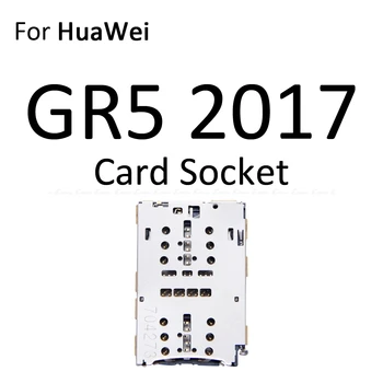 Sim Kortelės Plokštelės Laikiklį, Adapteris Micro SD Reader Lizdo Jungties Lizdas HuaWei Honor 7X 7S GR5 2017 Remontas, Dalys 5