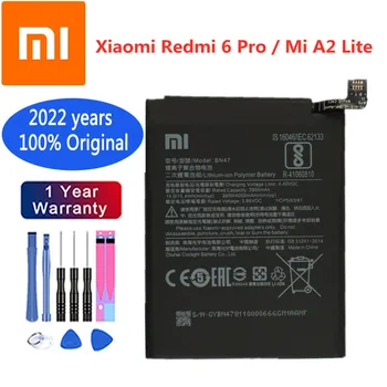 Xiaomi 100% Naujas Originalus Nekilnojamojo 4000mAh BN47 Baterija su klijais lipdukas, Skirtas Xiaomi Redmi 6 Pro 6Pro / Už Xiaomi Mi A2 Lite Baterija