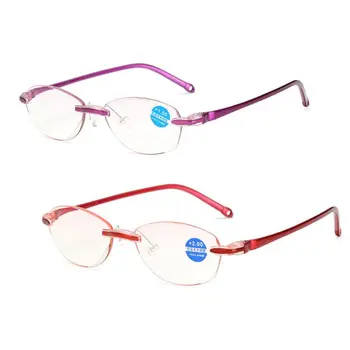 Stabdžių Mėlyna Šviesa Skaitymo Akiniai Presbyopia Atminties Toliaregystė Frameless Didinamasis Stiklas Eyeswear Taškus +1.0+1.5+2.0+2.5+3.0+3.5+4.0 4